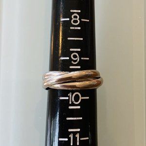 AUTHENTIC CARTIER TRINITY 3-BAND ROLLING RING - SOLID 18K WHITE GOLD - LOVELY!